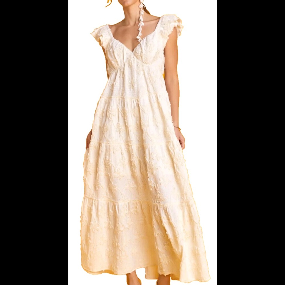 Elegant Cream Maxi Dress